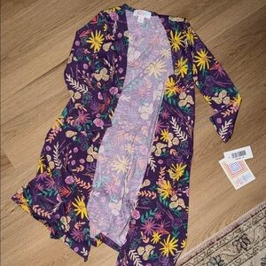 LuLaRoe Purple Floral Kimono